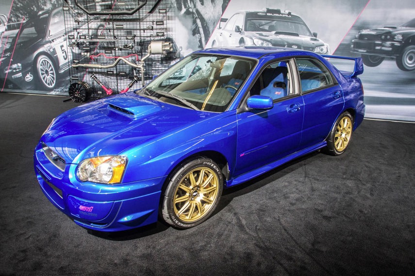Pity anyone who bought a 2003 WRX new and tried to turn it into an STI: just one year later Subaru came out with a fully-fledged STI for our shores. Fitted with a turbocharged 2.5L motor, our version of the STI was a torque monster, and had better differentials, forged BBS wheels, a stout six-speed manual transmission, and a unique interior.