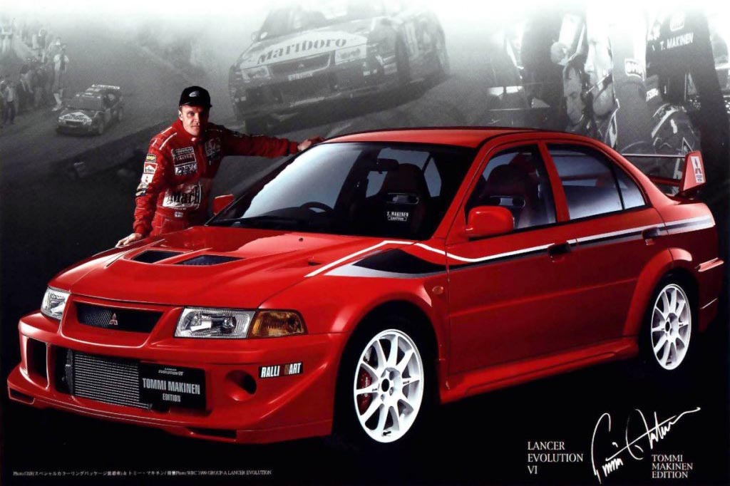 Thus, the special edition car that wears his name. You'd have to import this one as the Evo VI was never sold in Canada, but painted in the Ralliart team colours and fitted with 17-inch white Enkei wheels, it's pure rally car for the streets.