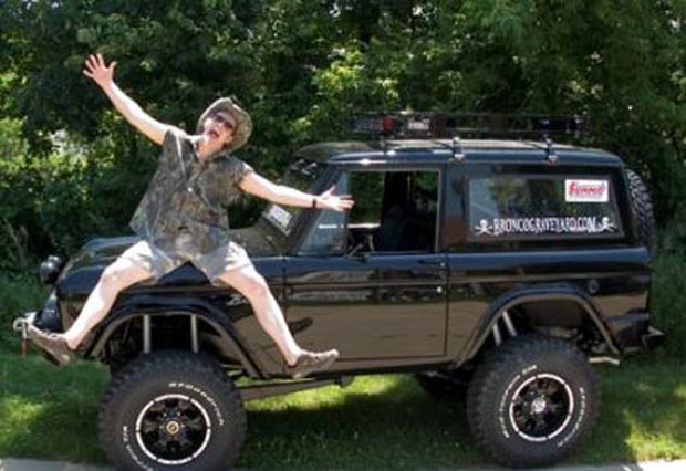 These days, for better or worse, Nugent is as well known for his outspoken hunting and gun-rights advocacy as he is for his music. Fittingly, his passion for those subjects matches that for his truck. In 1971 (just five years after the model debuted), Nugent bought his first Ford Bronco. It was a love to last. In the 44 years since, Nugent has owned a succession of seven Broncos... but as the model was discontinued in 1996 it's only going to get more and more difficult for him to continue that streak.