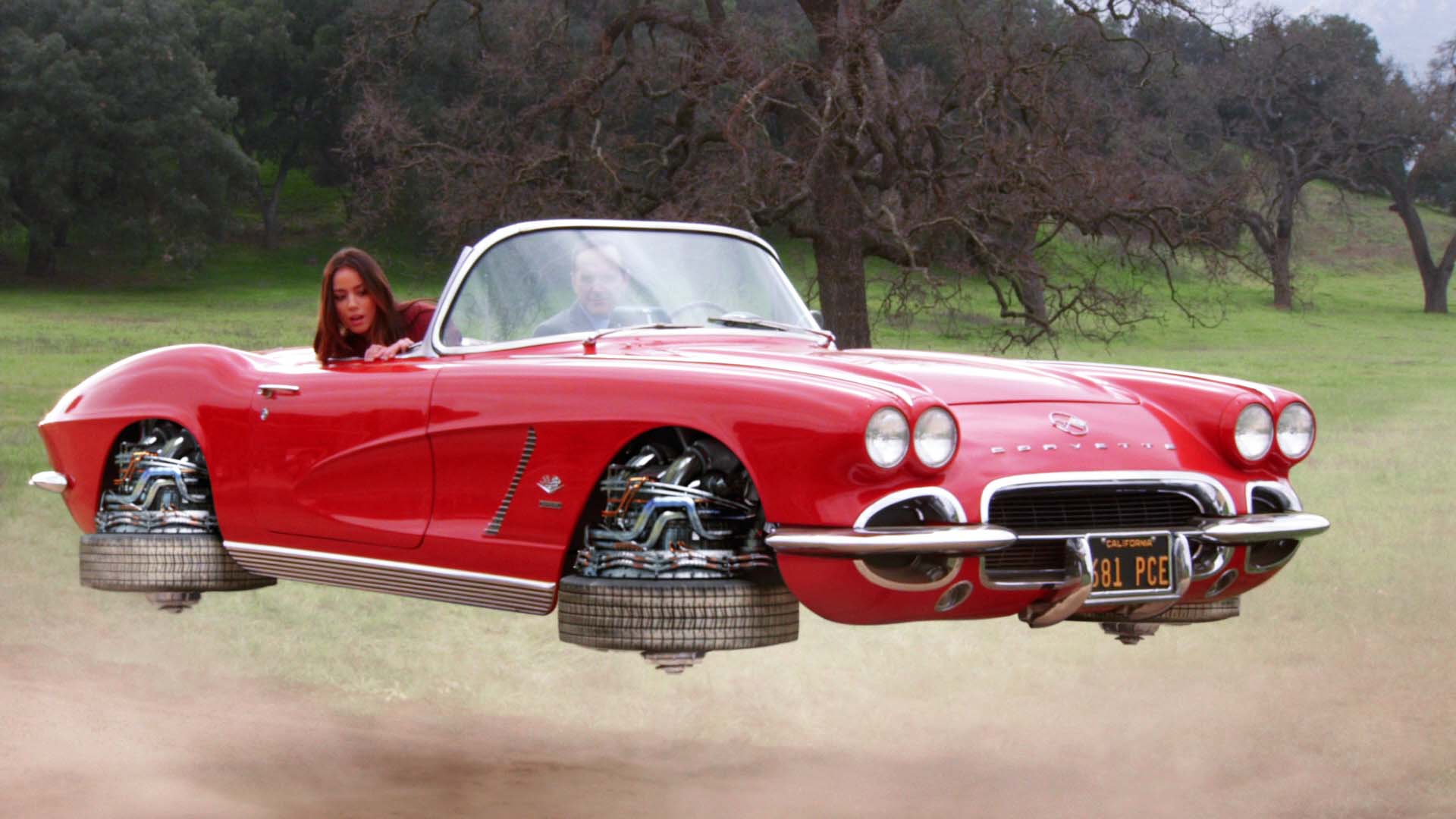 This series is based on the mega-popular Avengers movies, and is led by Agent Coulson (who was killed off in the first movie, but never mind). One criticism of the show is that it bears very little resemblance to the SHIELD from its source comic book series, which dates back to the 60s. Remarkably, the flying car is perhaps the most historical link in the show, as it first appeared way back in a 1967 issue, whereas the other characters here are much more recent creations. In the show, the car is driven by Agent Coulson himself, who is very protective of it, dissuading his friends from even touching it, let alone driving it.