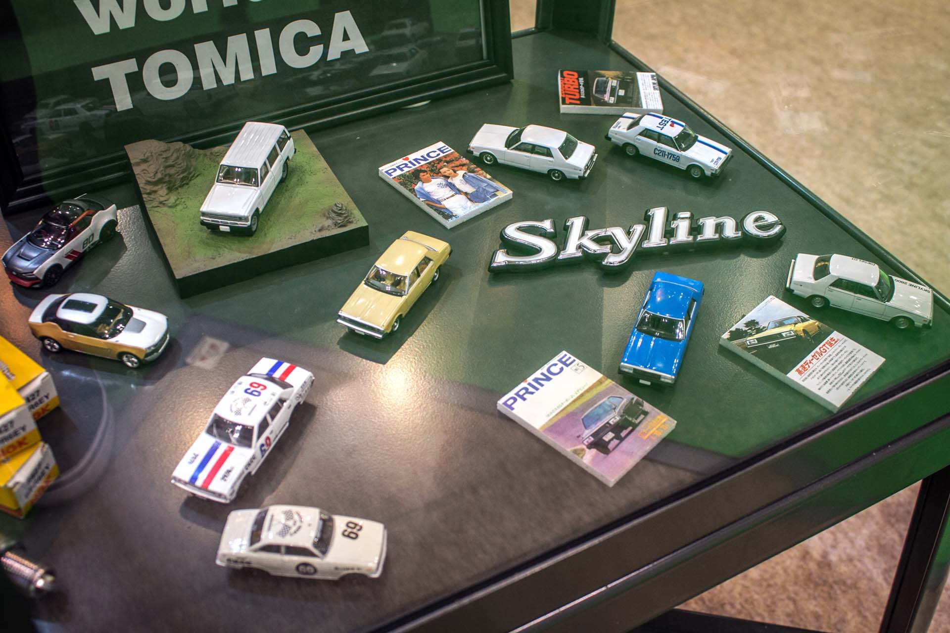 The initial run of Tomica 1/64th scale cars was all-Japanese: a Datsun Bluebird SSS, a Datsun Fairlady Z432, two Toyota Crowns, a Toyota Corona, and a Toyota 2000GT. Today, Tomica still offers classic Japanese machinery from the 1970s with their Limited Vintage line.