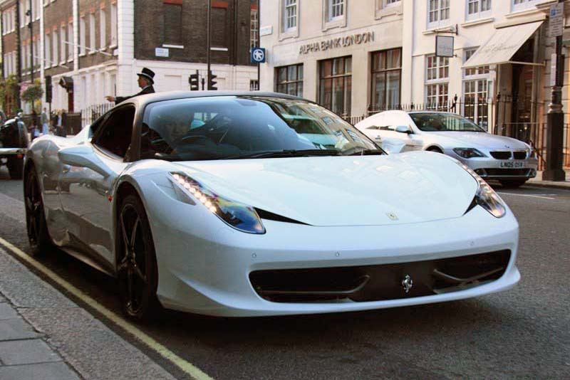 Despite the fact only a year had passed since his entire fortune was in crisis, Ramsay was already seen zooming yet another Ferrari down the streets of London in this <a href=