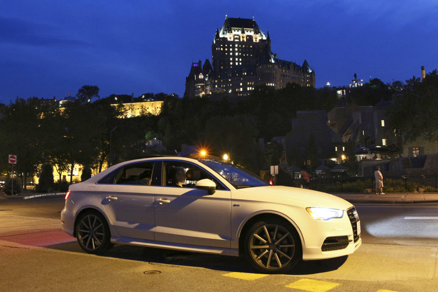 We spent an afternoon walking around the Old City, then after dinner cruised more of the old lower city admiring the view of Chateau Frontenac and the A3’s ability to maneuver in tight quarters and to make use of even the smallest parking spots.