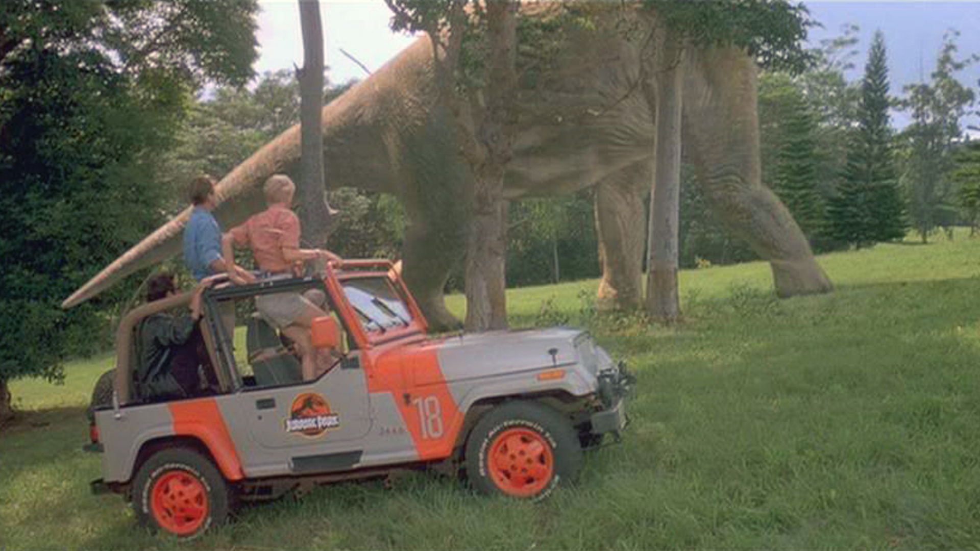 Few scenes from Spielberg’s dino classic are as memorable, few baddie deaths come as perfectly executed as rogue security programmer Dennis Nedry’s death by blinding, then mauling at the claws of the at once cute, at once deadly Dilophosaurus. The car he’s in at the time? The venerable Jeep TJ, complete with winch kit, spotlights, bright red wheels and Jurassic Park branding. It wasn’t enough to get poor Mr. Nedry to the dock, but it will stick in the minds of <i>Jurassic</i> enthusiasts for a long time.