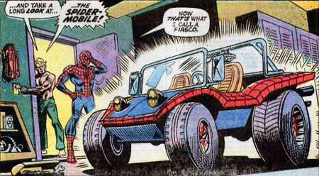 In the 1960s, Marvel comics, publisher of Spider-Man, set itself apart by burdening its heroes with touches of real-world angst, none more afflicted than Spider-Man. In the early 1970s, plagued by money troubles, Spidey accepts a car manufacturer's offer to pay him to drive around in a custom-built, non-polluting 