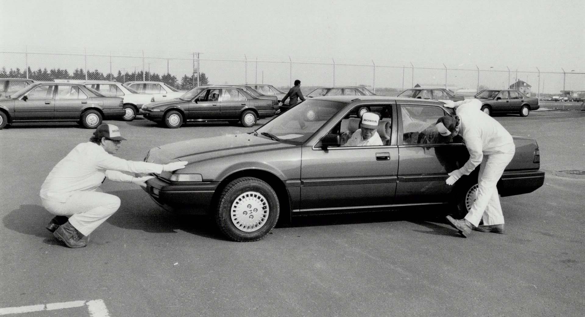 Canadian production of the Honda Accord began November 1987 in Alliston, Ontario.