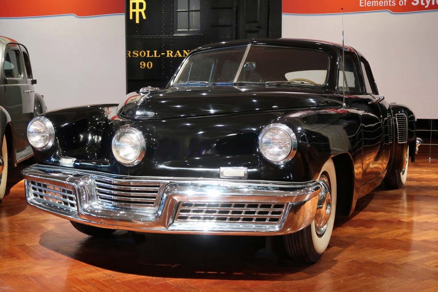 The 1948 Tucker never went into production, but the museum owns one of the 51 prototypes made