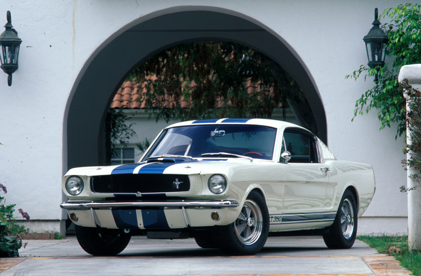1965 Ford Mustang Shelby GT350, with 306-horsepower, 289-cid V-8