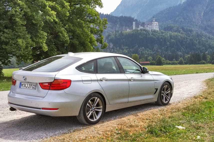 The 328i with Neuschwanstein castle in the background.